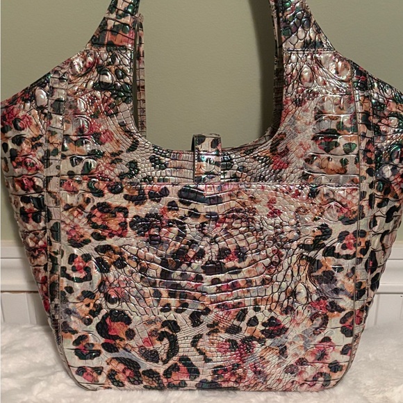Brahmin Leopard Carla Tote Bag - Picture 2 of 2
